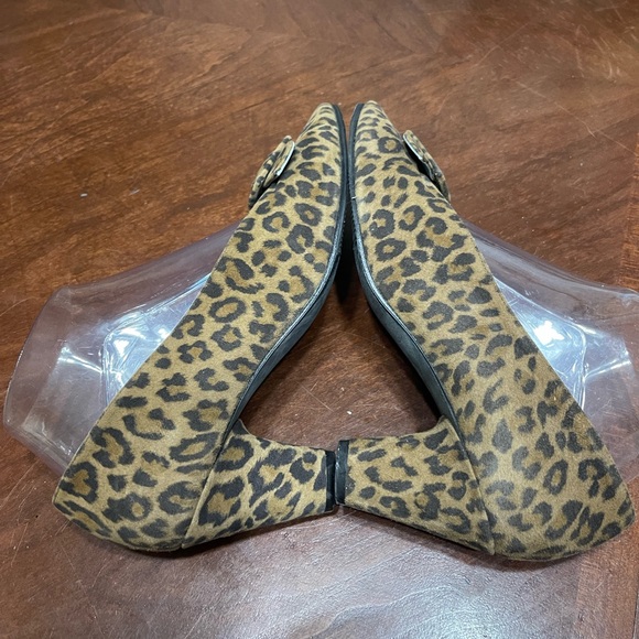 THIERRY RABOTIN Peeptoe Pumps Leopard Suede Heels Shoes ITALY - Picture 7 of 10